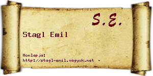 Stagl Emil névjegykártya