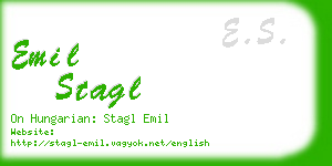 emil stagl business card